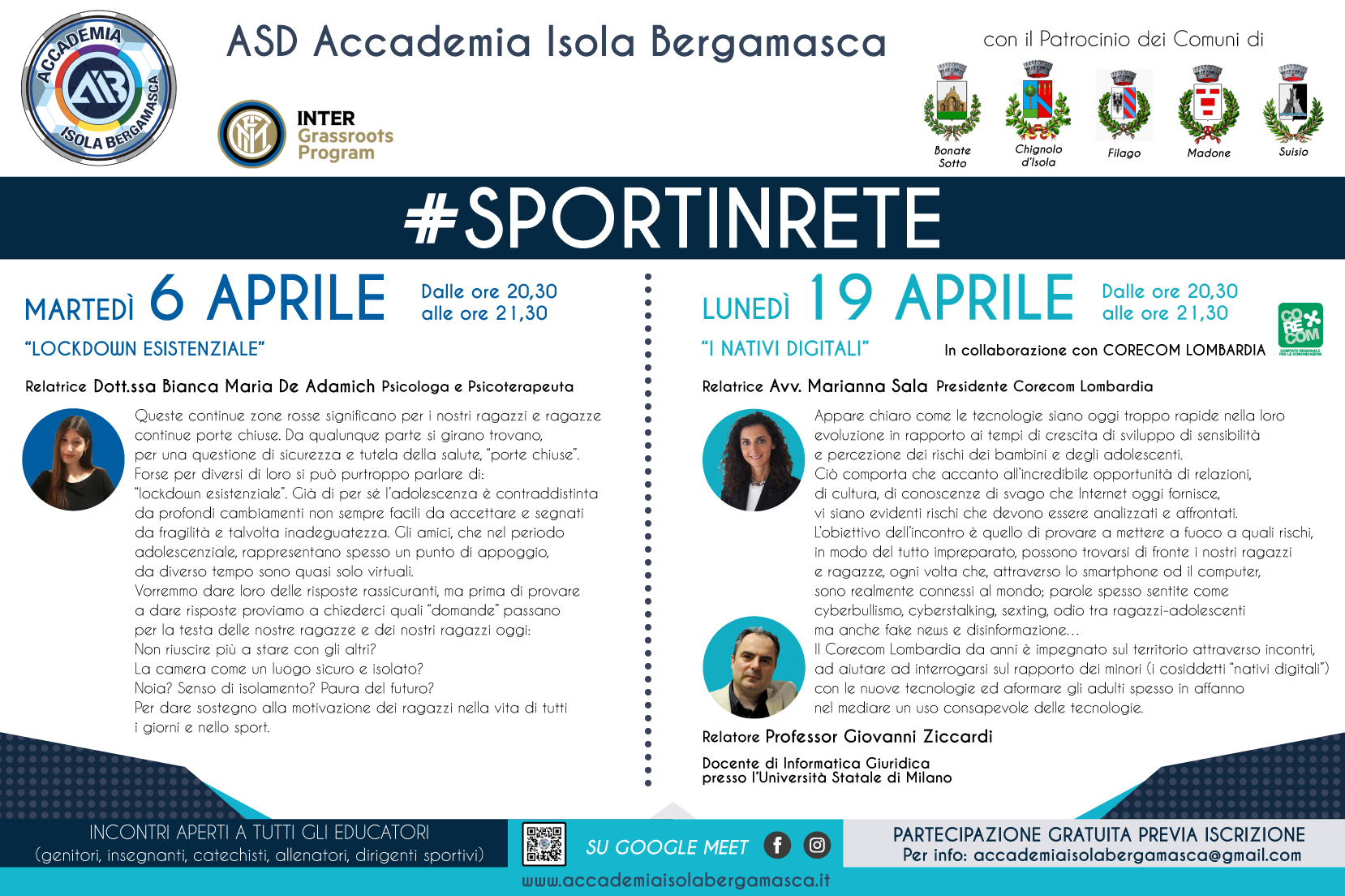 Secondo incontro #sportinrete
