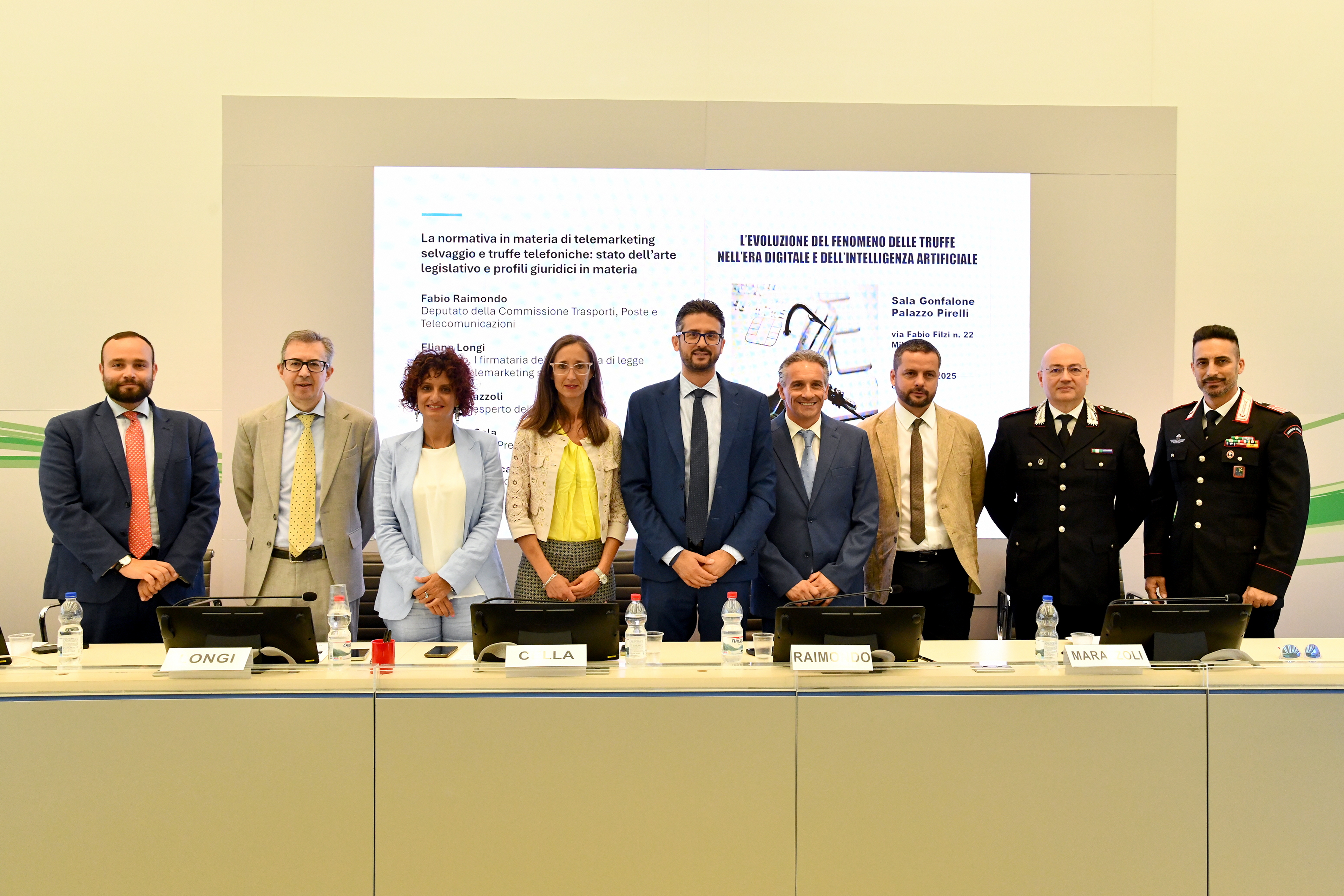 Relatori convegno "L’evoluzione del fenomeno delle truffe nell’era digitale e dell’intelligenza artificiale"