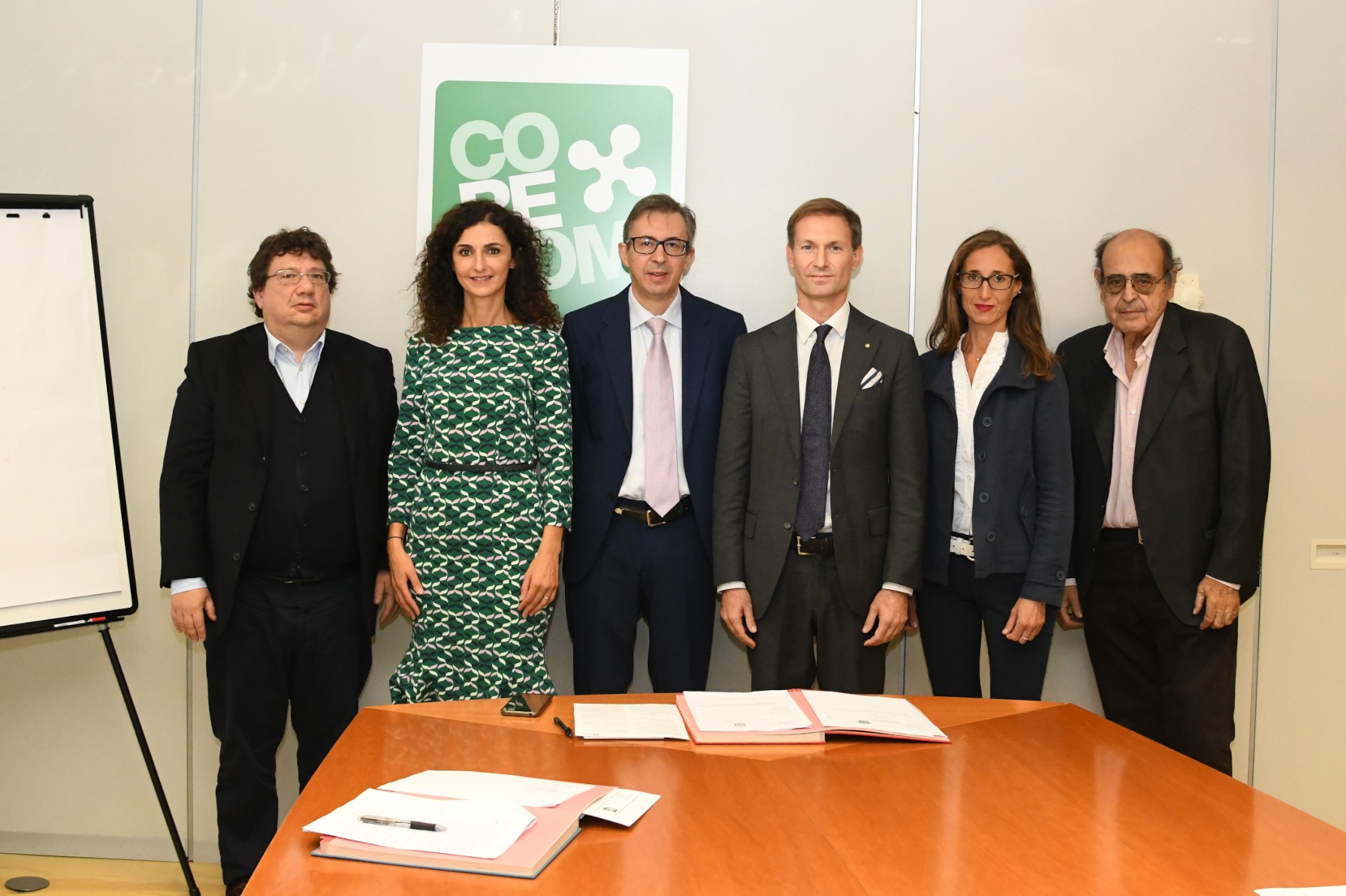 Il nuovo Corecom con il Presidente del Consiglio Regionale Romani
