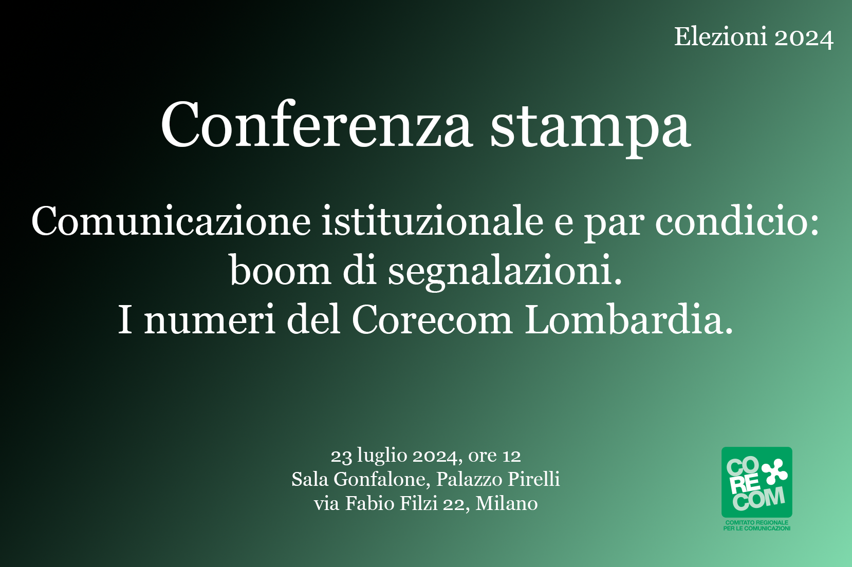 GRAFICA PAR CONDICIO CONFERENZA STAMPA