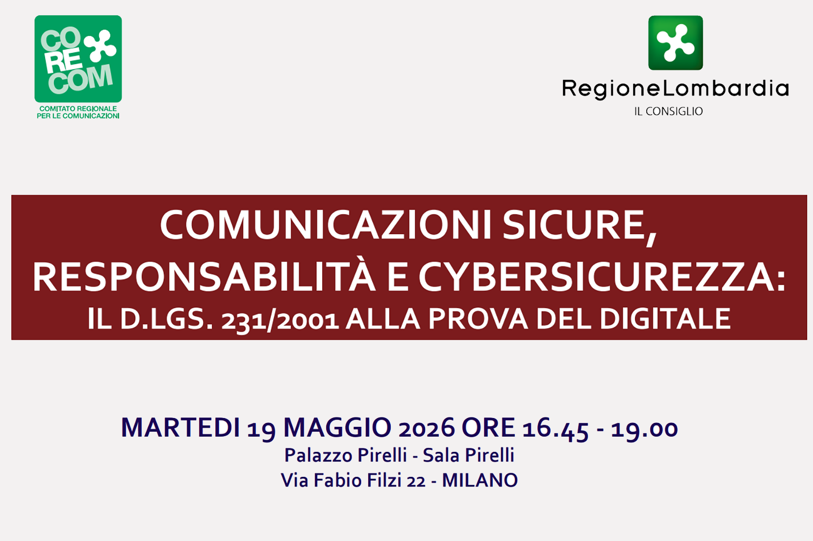 Convegno Comunicazioni Sicure, Responsabilità e Cybersicurezza