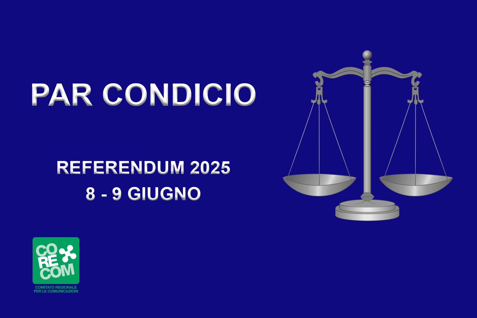 GRAFICA PAR CONDICIO REFERENDUM GIUGNO 2025