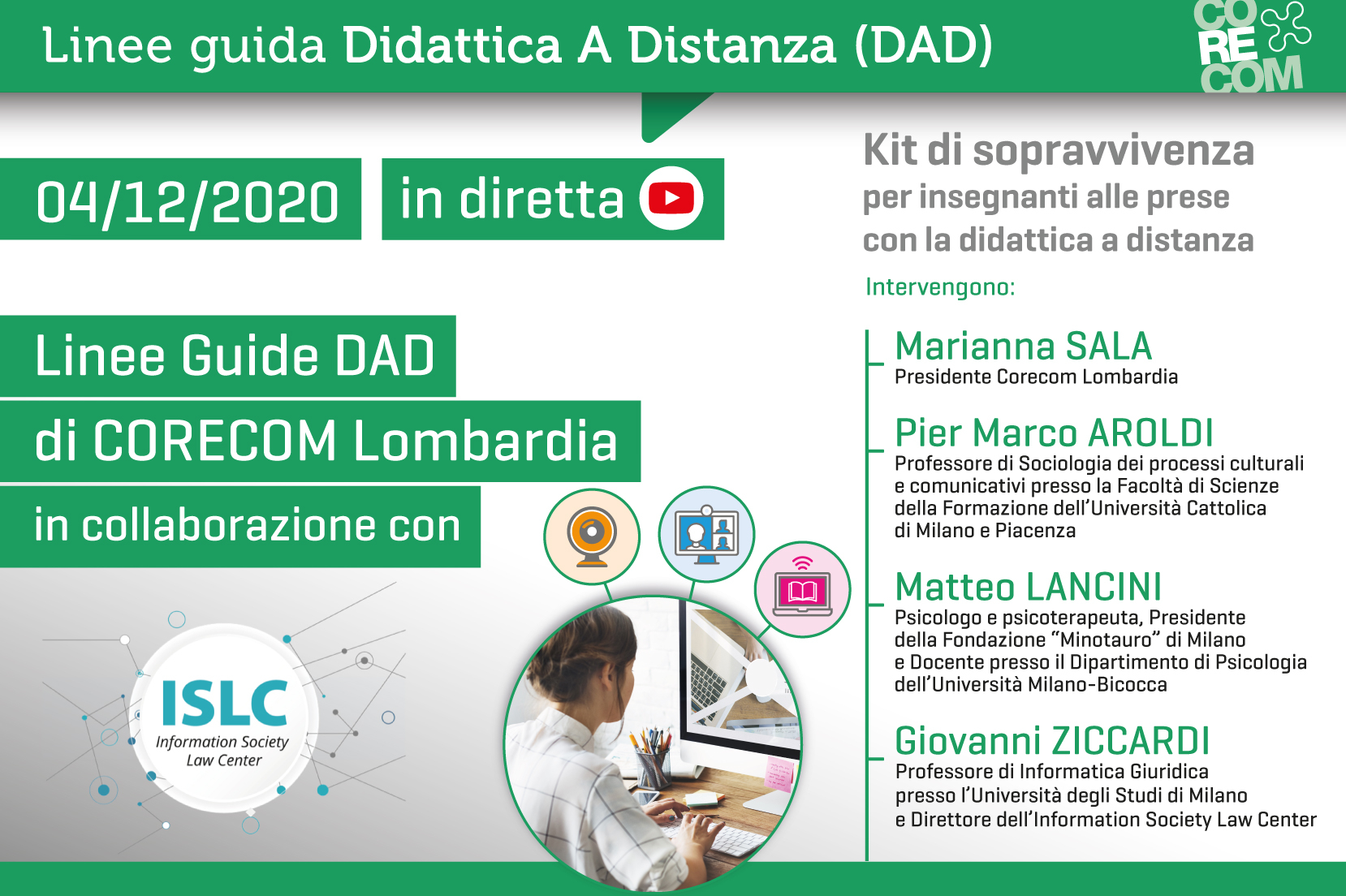 Presentazione in diretta streaming delle linee guida DAD