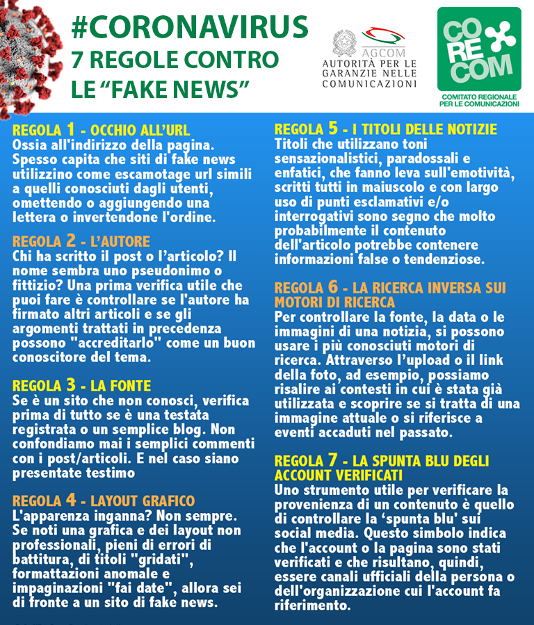 7 regole conto le Fake News